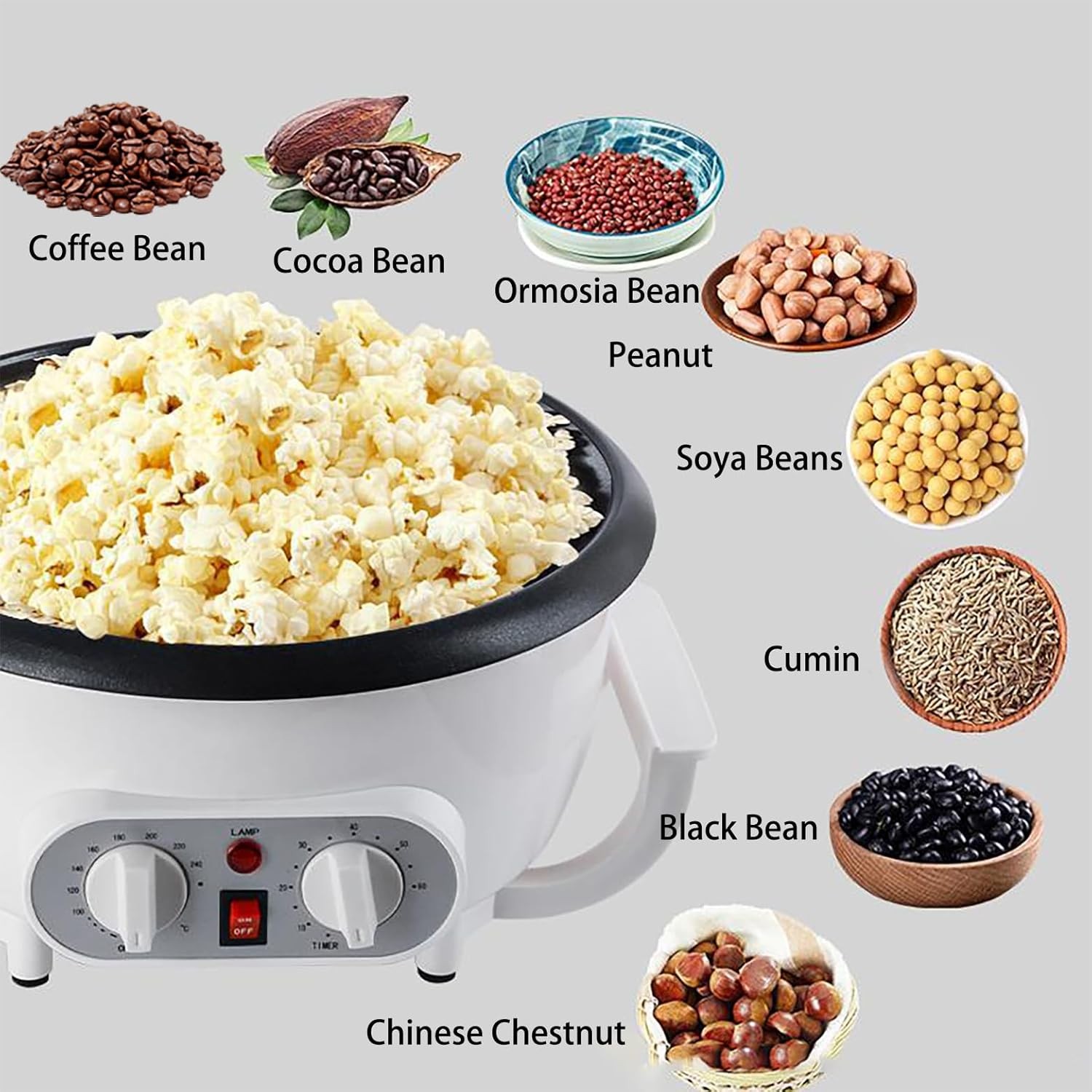 WINB Coffee Roaster Machine for Home Use, 110V Household Electric Coffee Bean