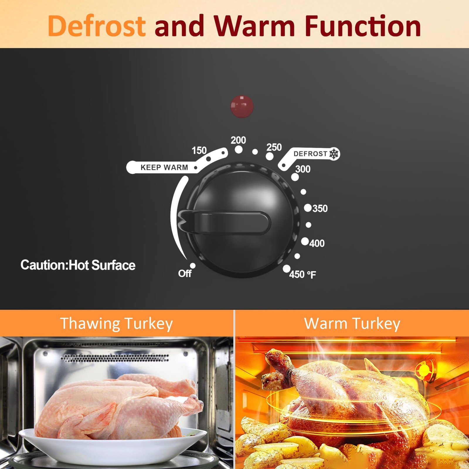 Sunvivi Electric Roaster Oven28 Quart Roasting Oven Self-Basting Lid Removable