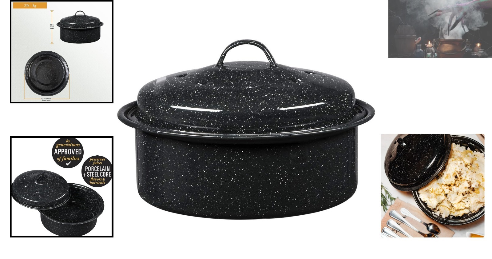 Versatile 8.7″ Round Roaster for Poultry & Vegetables – Non-Stick & Safe