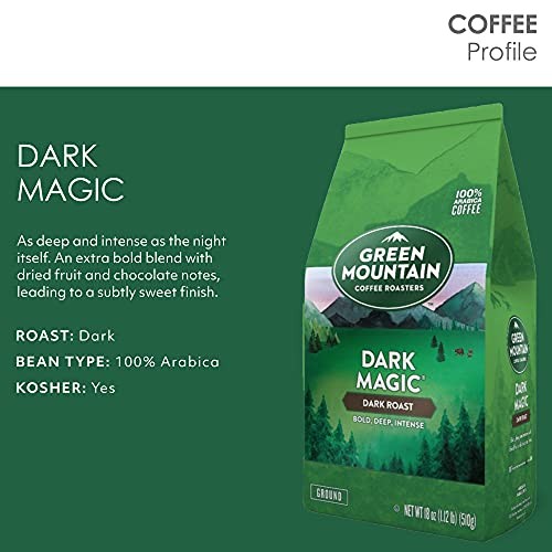 Ground Coffee, Bagged 18 oz 18 Ounce (Pack of 1) Dark Magic