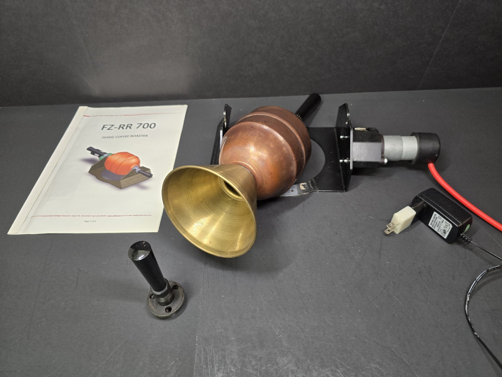 Coffee-Tech FZ-RR 700 Home Coffee Roaster w/ Motor, Manual & Accessories WORKS