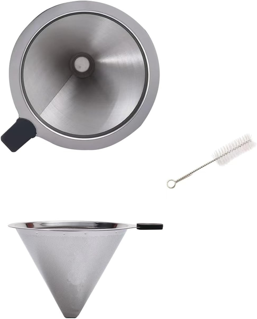 Double Mesh Pour Over Coffee Set – 600+800 Mesh Reble Stainl