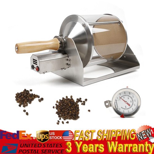 Gas Coffee Bean Roaster 400g Stovetop Drum 110V US Plug Home Roasting