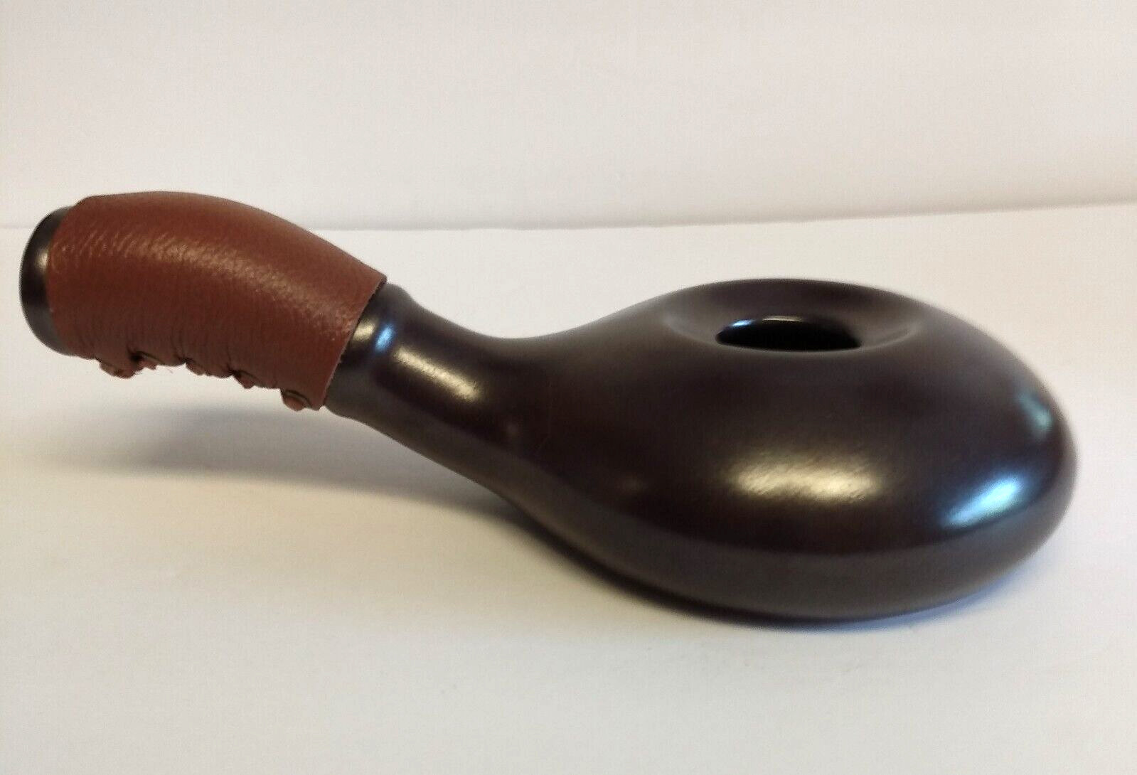Nuvo Eco Ceramic Handy Coffee Bean Roaster Brown Leather Strap Handle Korea