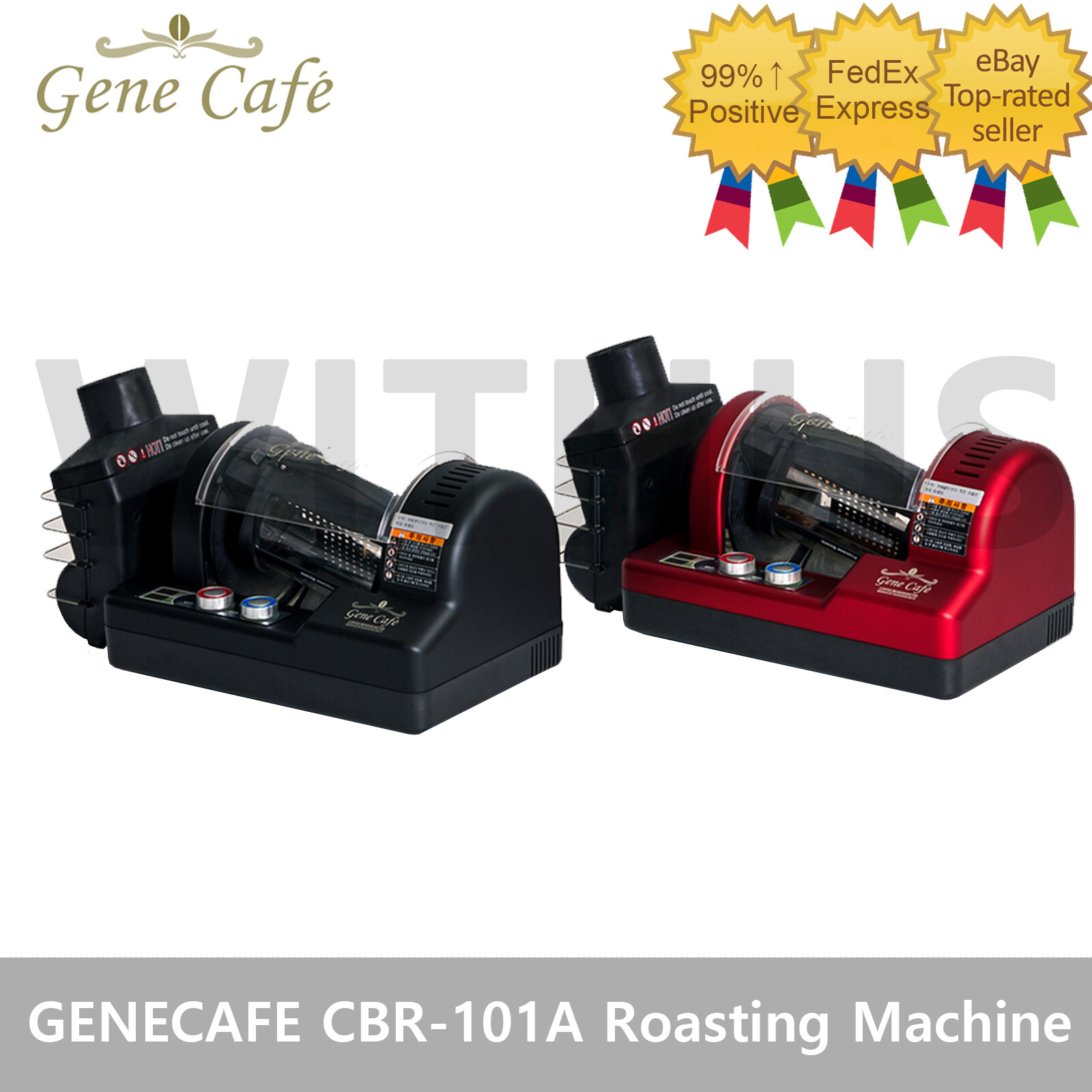 GENE CAFE CBR-101A Hot-Air Type Home Coffee Bean Roaster + Cooler Black/Red 220V