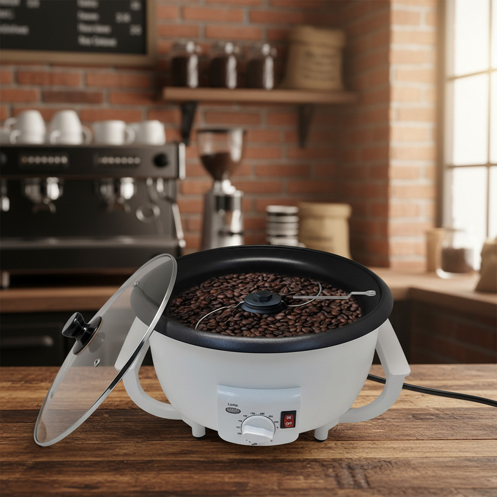 Coffee Bean Roaster Durable Bean Baking Roasting Machine Home Coffee Shop 110V