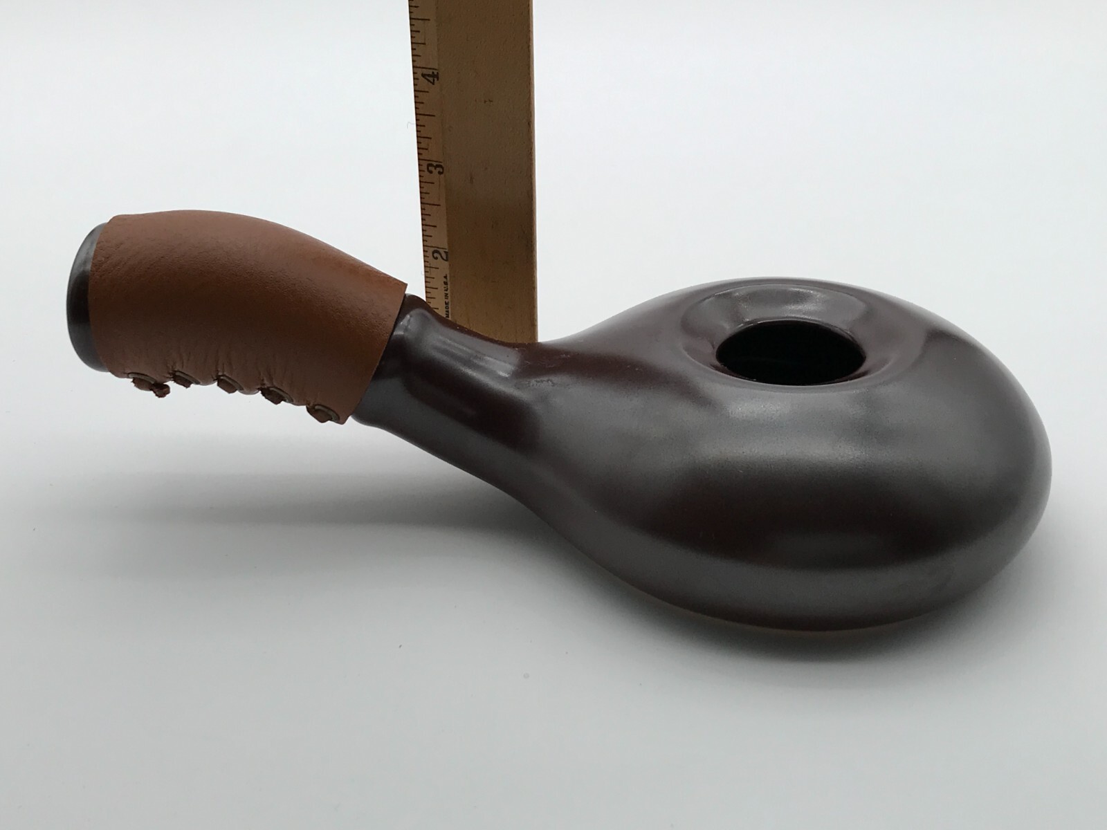 Nuvo Eco Ceramic Coffee Bean Roaster Brown Leather Strap Handle Korea
