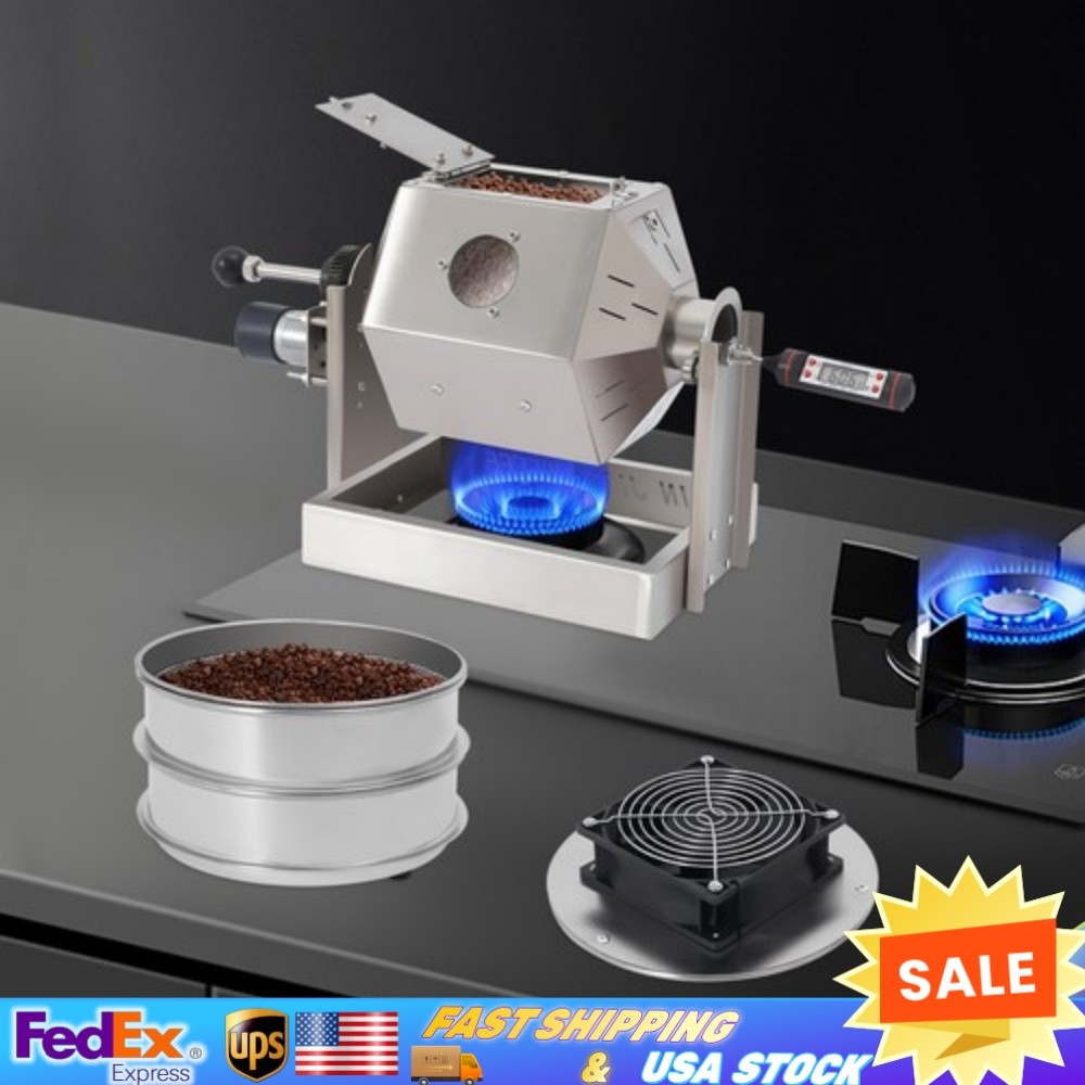 3.8L/3.45Qt Coffee Bean Roaster Commercial Coffee Bean Roaster Machine Drum Type