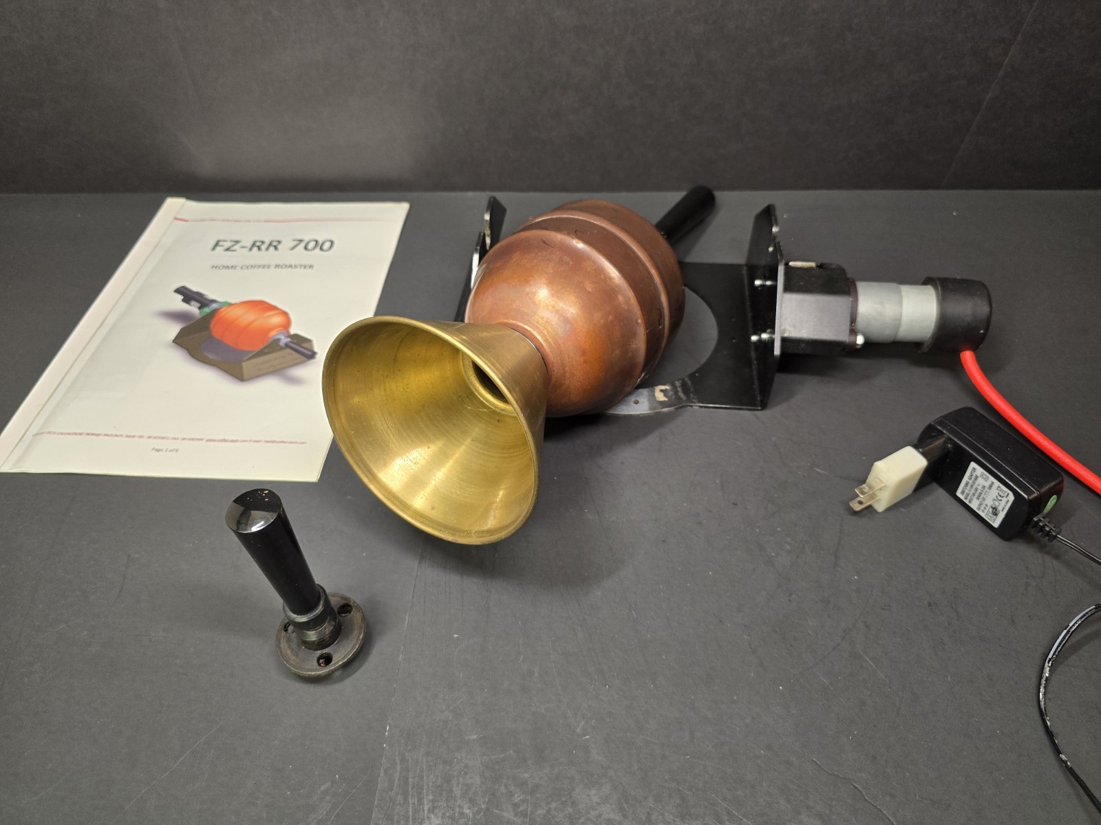 Coffee-Tech FZ-RR 700 Home Coffee Roaster w/ Motor, Manual & Accessories WORKS
