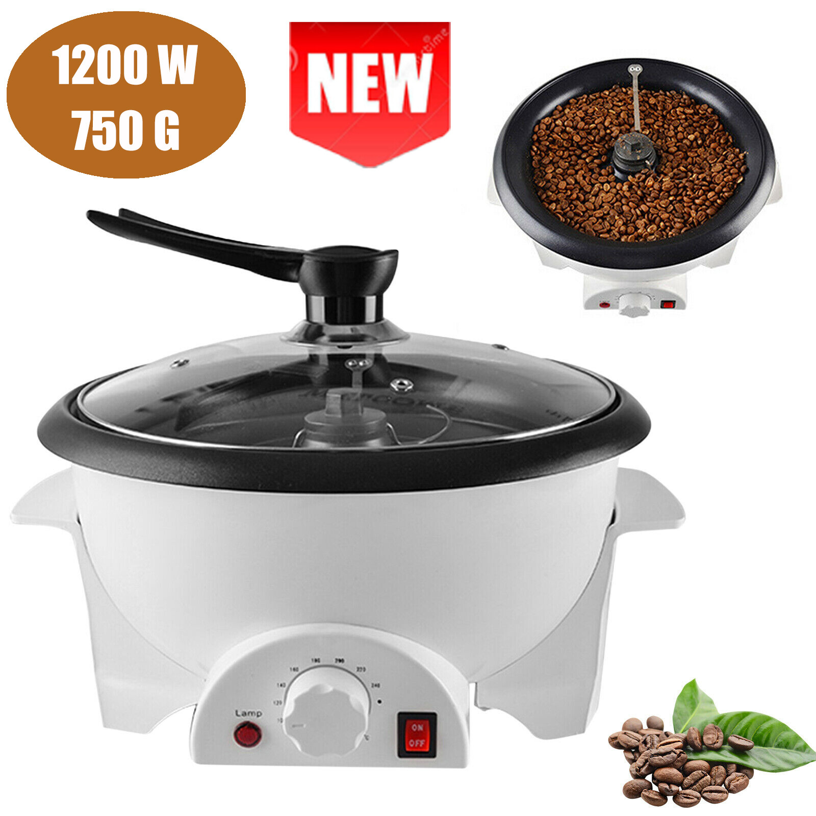 750G Electric Coffee Bean Roasting Machine Household Coffee Roaster Baker 110V