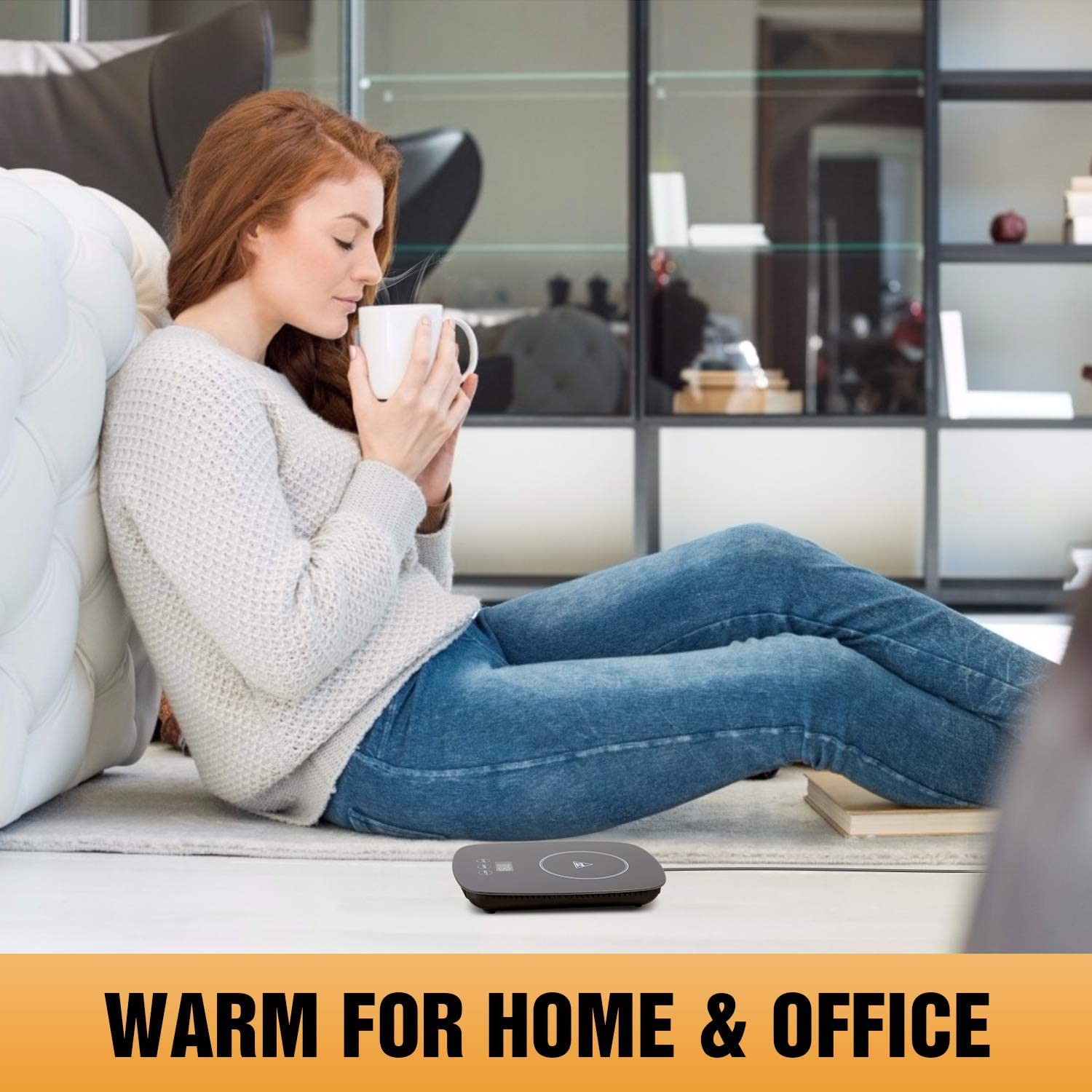 YEOSEN Coffee Mug Warmer,Upgrade Cup Warmer Upgrade Warmer, Black