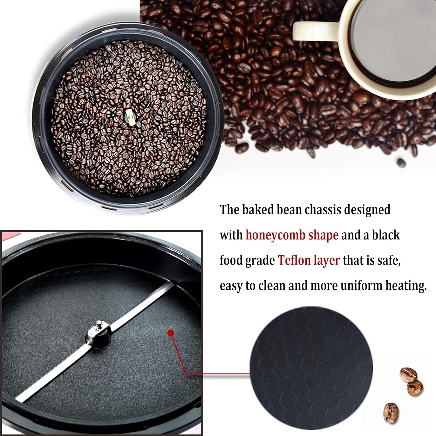 Electric Coffee Roaster Coffee Bean Roaster Machine for Commercial Home Use