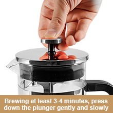 French Pr Coffee Tea Maker, Upgrade Heat Cold Resistant Thiened Glass