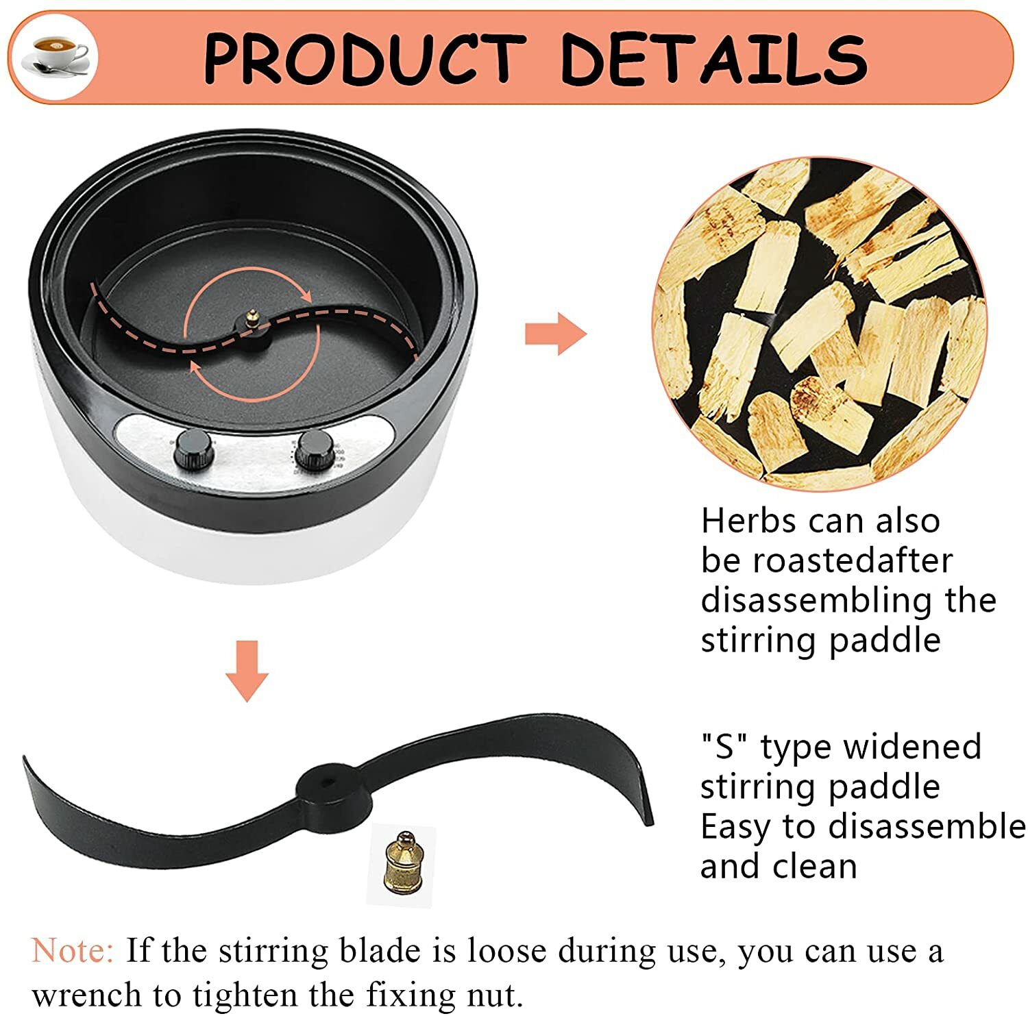 110V Electric Coffee Beans Roasting Machine Baking Roasters 800g For Household