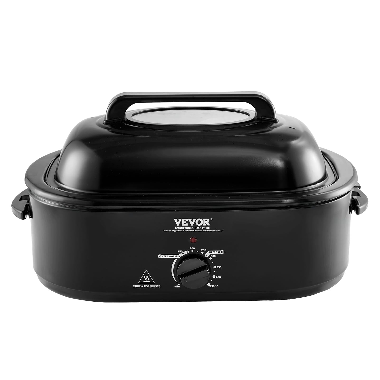 Vevor Electric Roaster Oven 20 Qt Turkey Roaster Self-Basting Lid 1450W Roaster