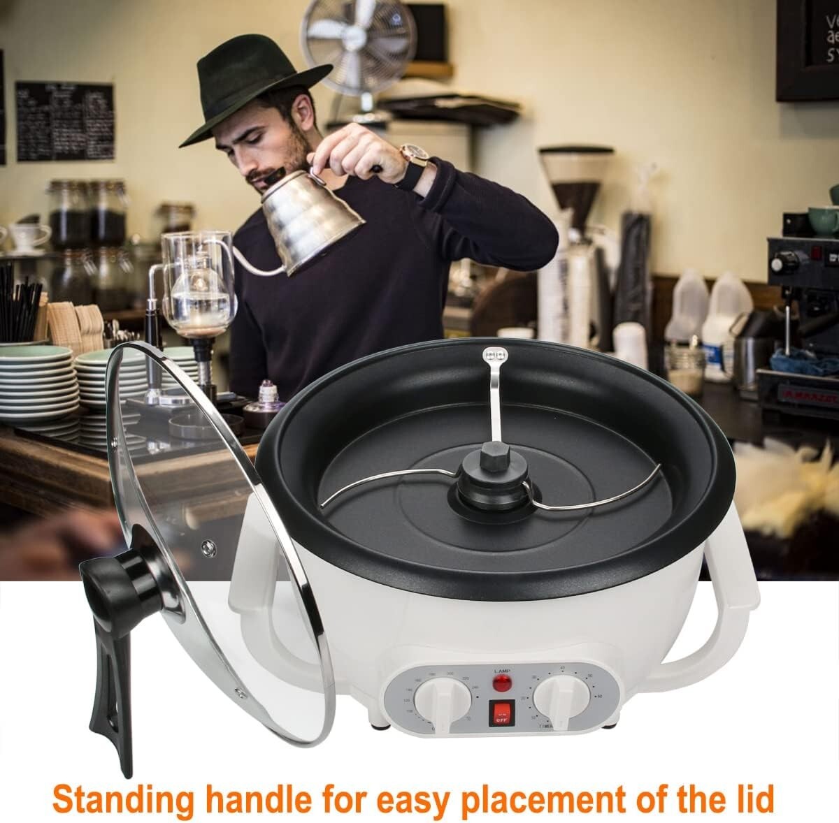 Multi-Function Coffee Bean Roaster: Roast Peanuts, Chestnuts & More, 110V 1200W