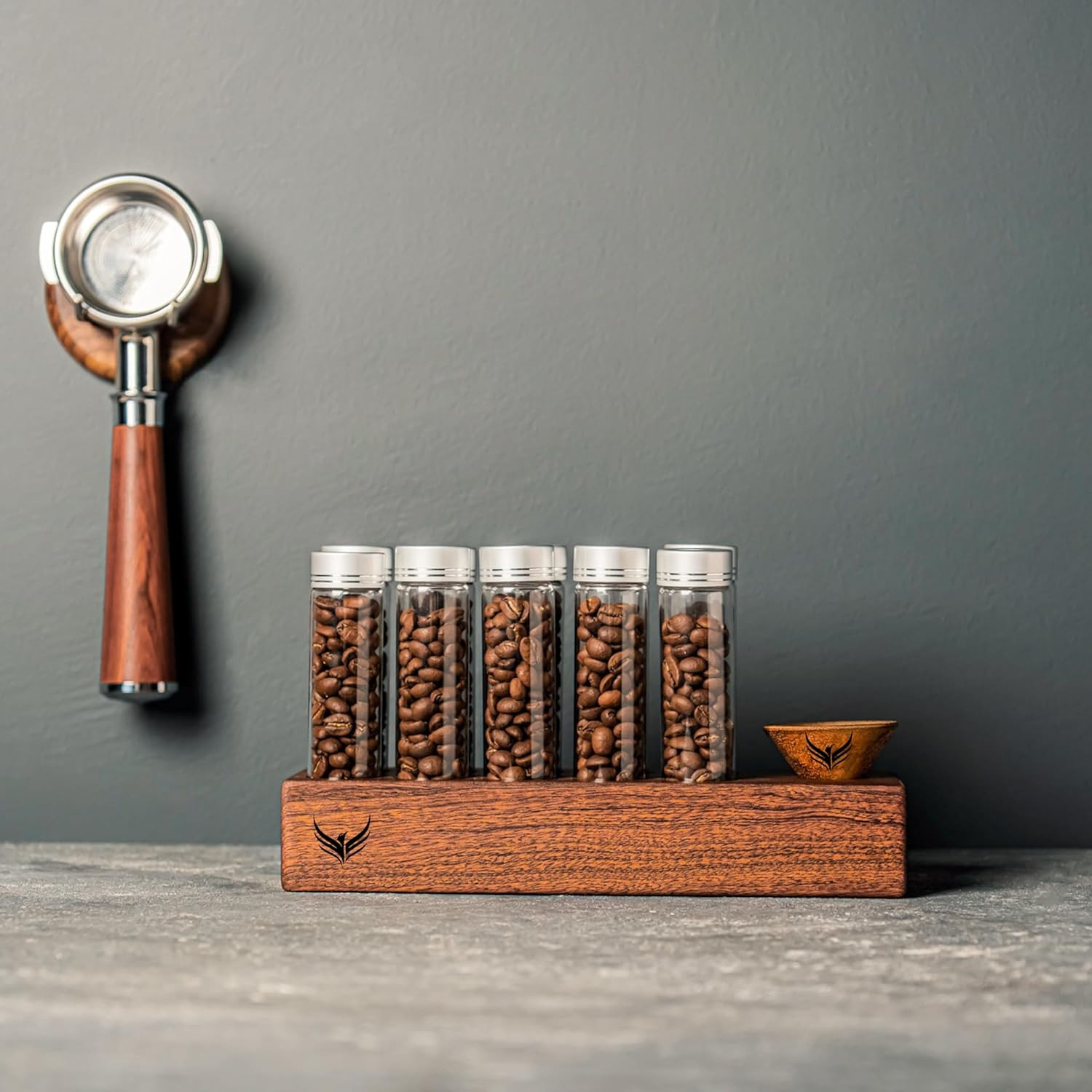 Single Dose Coffee Bean Storage Tubes Coffee Bean Cellar 10 Pcs Dosing Glass