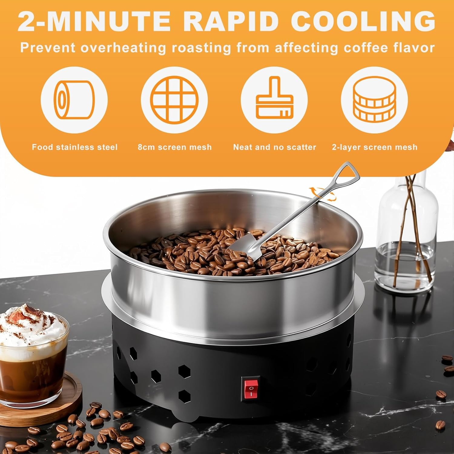 Home Coffee Bean Roaster Machine – Electric Roaster for Nuts & Beans
