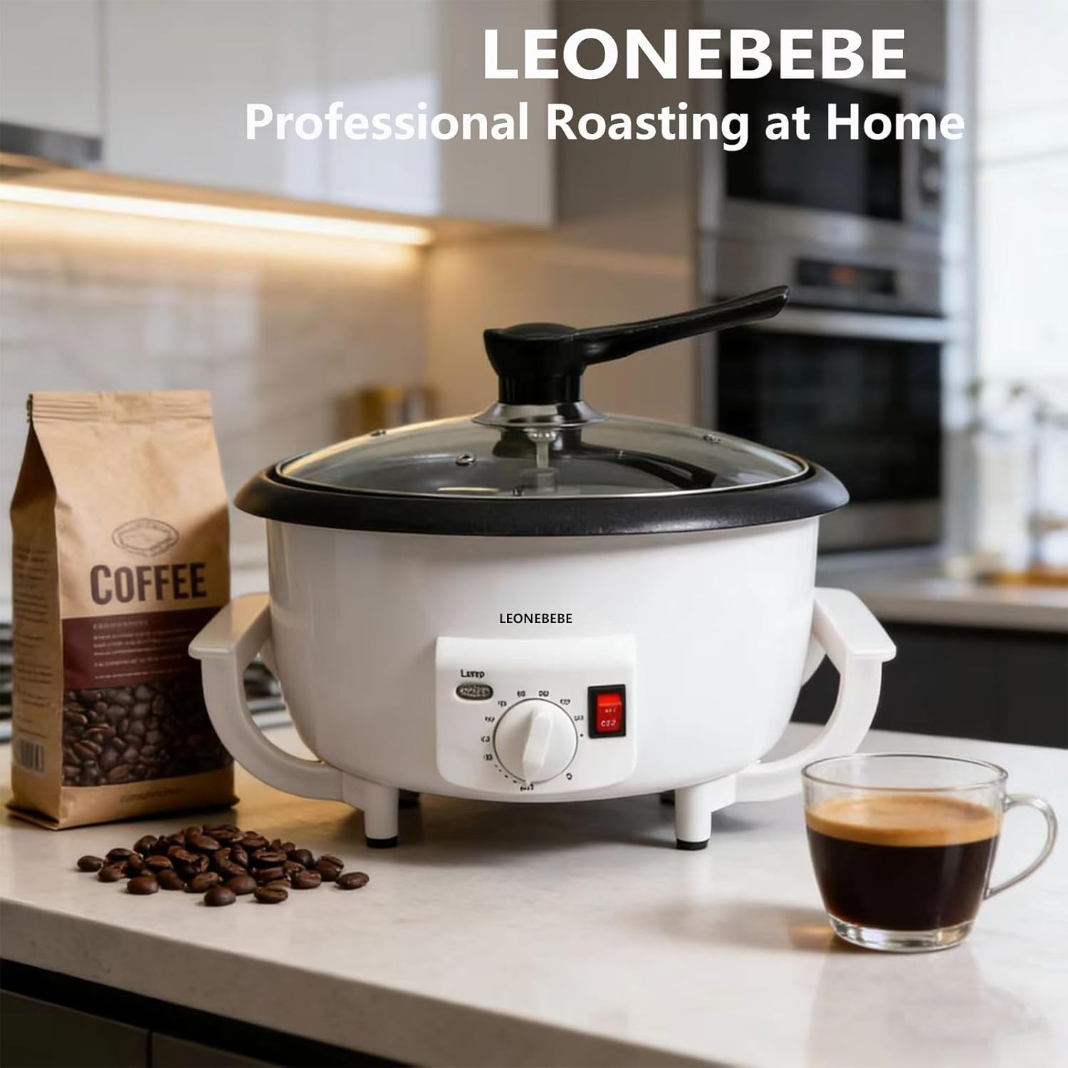 Beginner Electric Coffee Bean Roaster Machine – 750G Capacity for Nuts & More