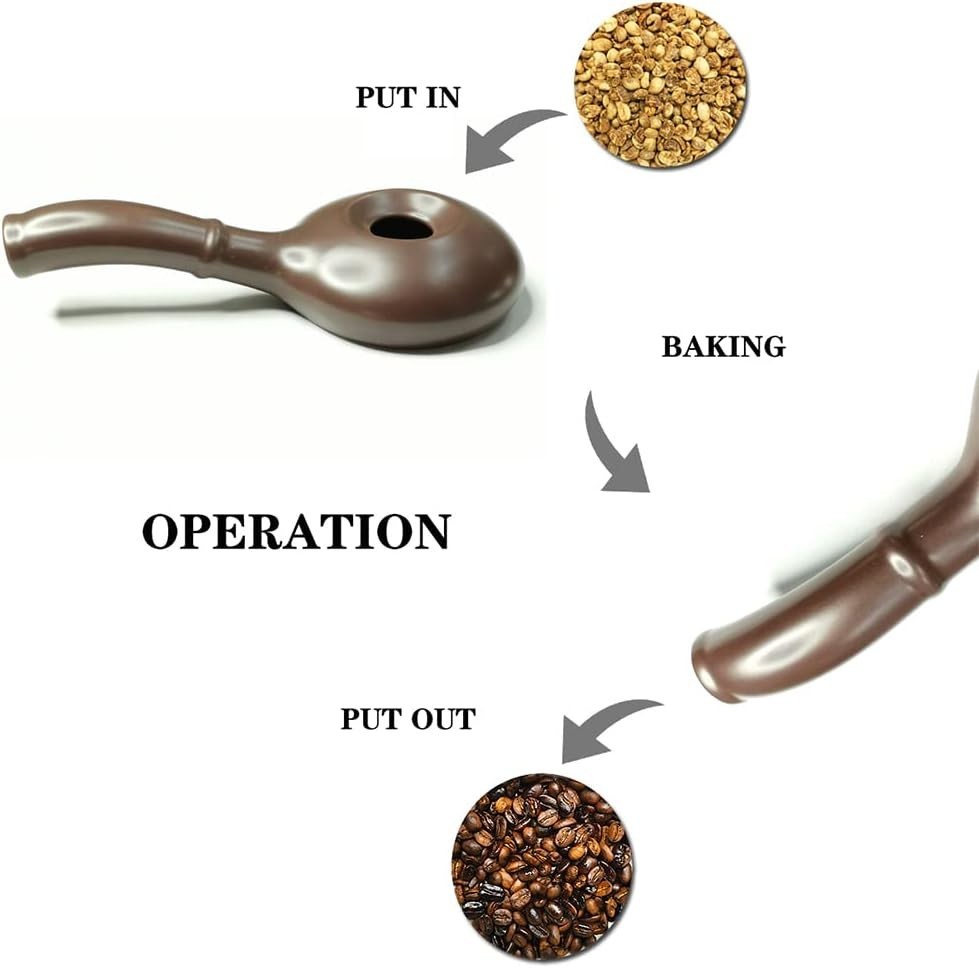 Ceramic Coffee Roaster Machine for Home Use, Handy Stovetop Coffee Bean Roast…