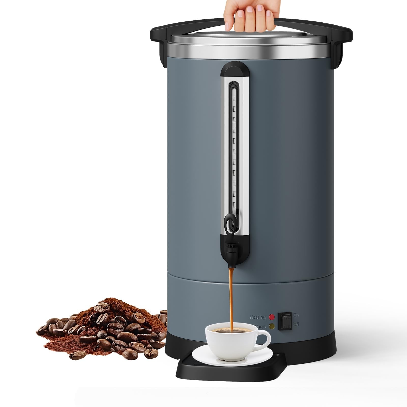 120 Cup Commercial Electric Coffee Urn Stainless Steel Hot Water Dispenser