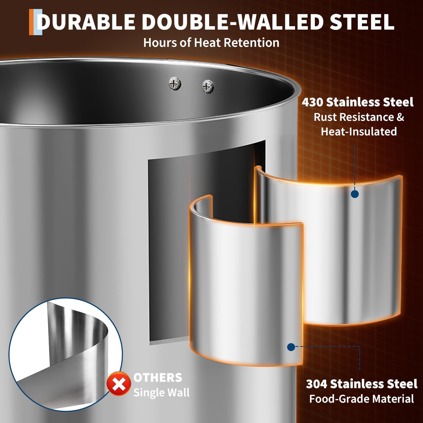 110 Cup Commercial Coffee Urn 16L 4.2 Gal Stainless Steel Hot Beverage Dispenser
