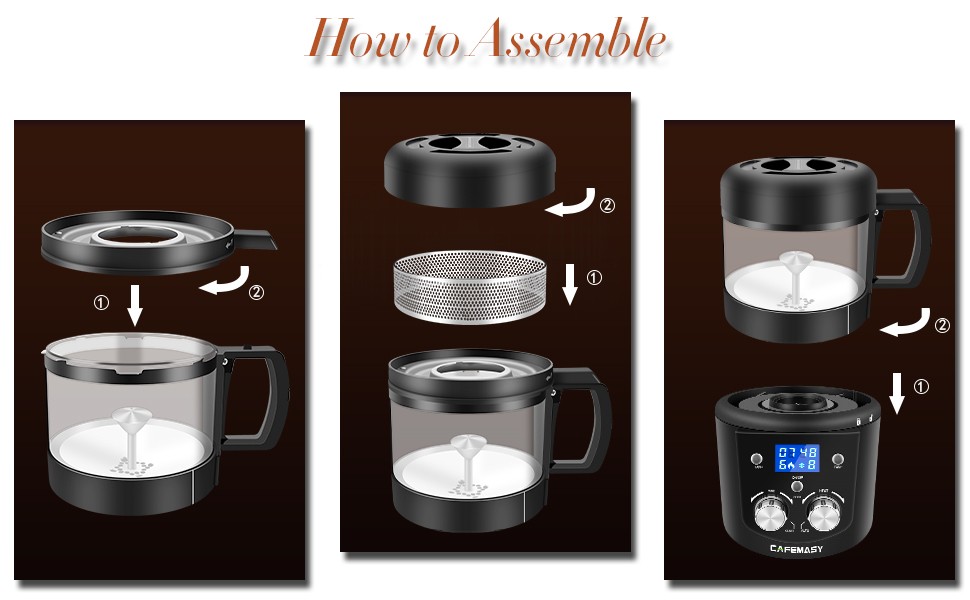Coffee Bean Roaster Machine – Home Use Air Coffee Roaster with Adjustable Timer