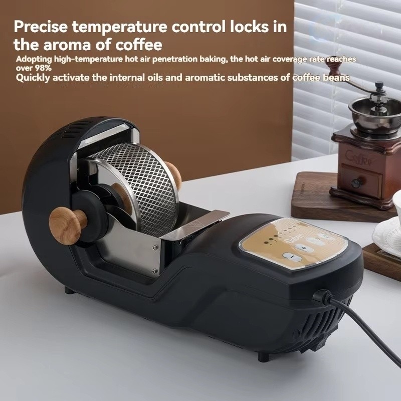 Electric Coffee Roaster Coffee Bean Nuts Roasting Baking Drum Machine Home 1500W
