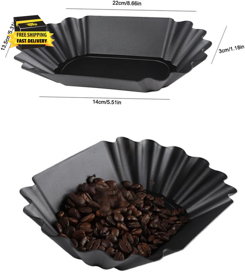 2 Pack Coffee Scale Weight Boats Coffee Bean Weighing Tray Roast Whole Beans Pan