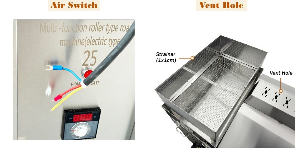 27.6Lbs Electric Stainless Steel Coffee Roaster Nuts Bean Roasting 0-300℃ 220V