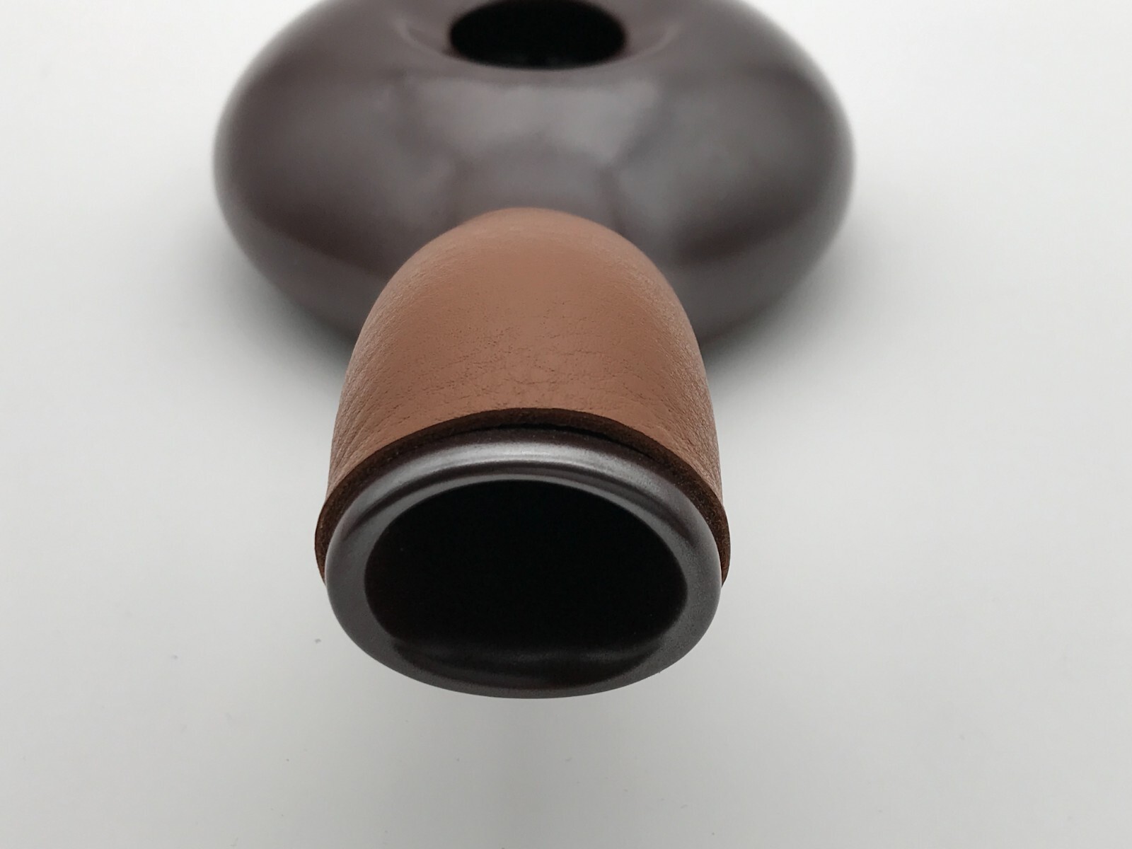 Nuvo Eco Ceramic Coffee Bean Roaster Brown Leather Strap Handle Korea