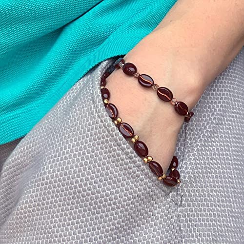 Czech Republic 0.43 Inch Glass Coffee Bean Beads – 50 pcs Natural Brown