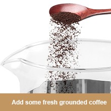 French Pr Coffee Tea Maker, Upgrade Heat Cold Resistant Thiened Glass