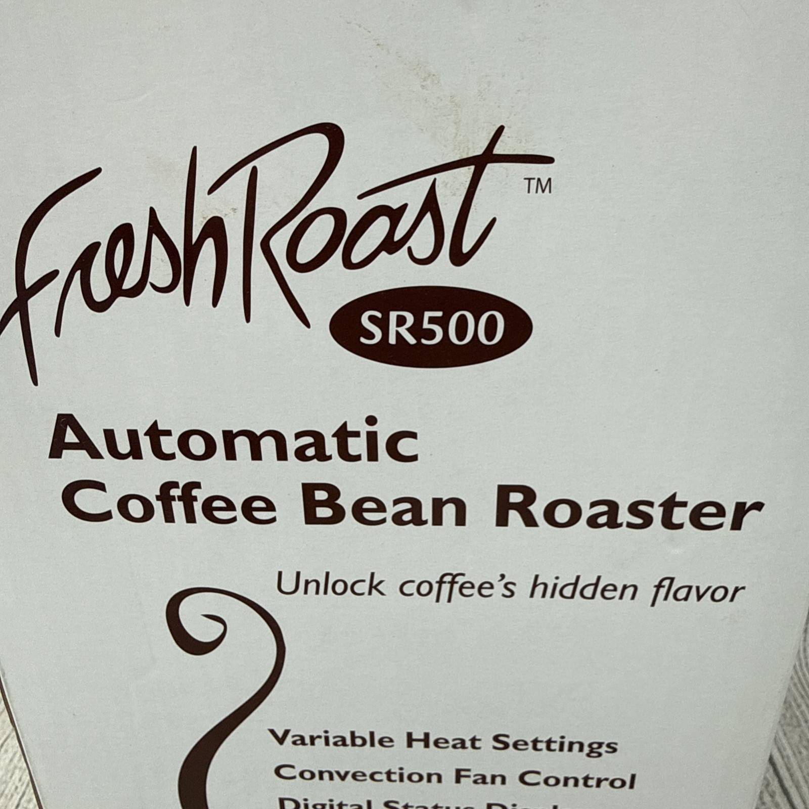 Fresh Roast SR500 Automatic Coffee Bean Roaster Model FB102SR, 120v – New Sealed