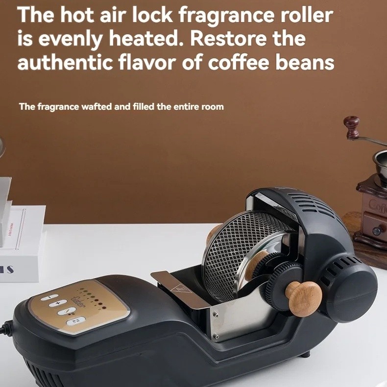 Electric Coffee Roaster Coffee Bean Nuts Roasting Baking Drum Machine Home 1500W