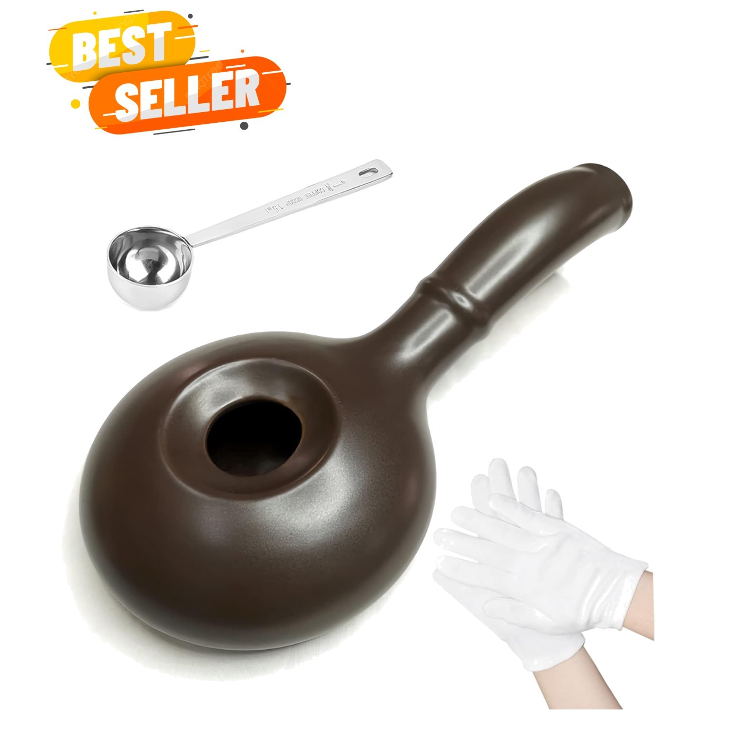 Ceramic Coffee Roaster Machine for Home Use, Handy Stovetop Coffee Bean Roast…
