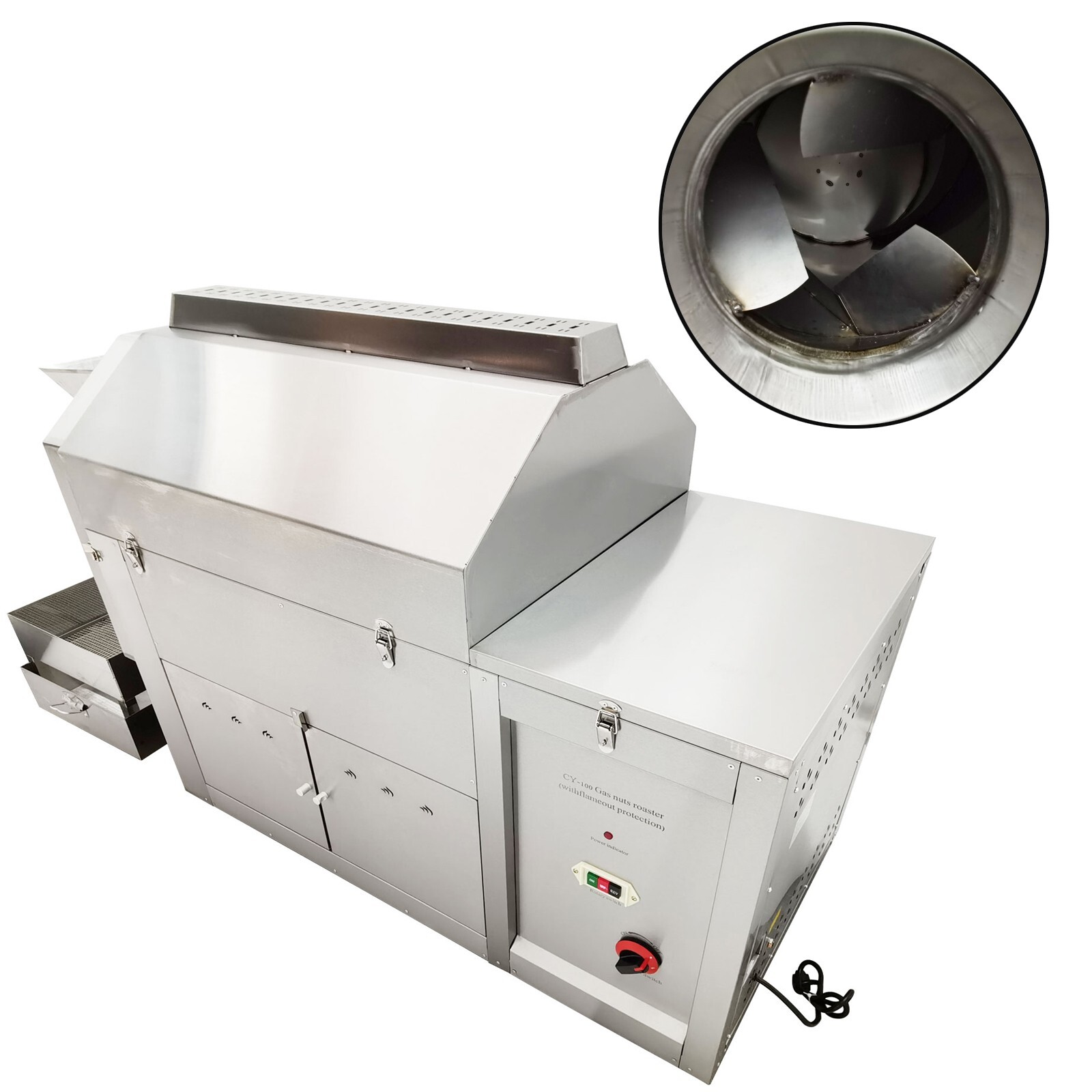 220V Auto Commercial Coffee Roaster Nuts Bean Roasting Machine 280W