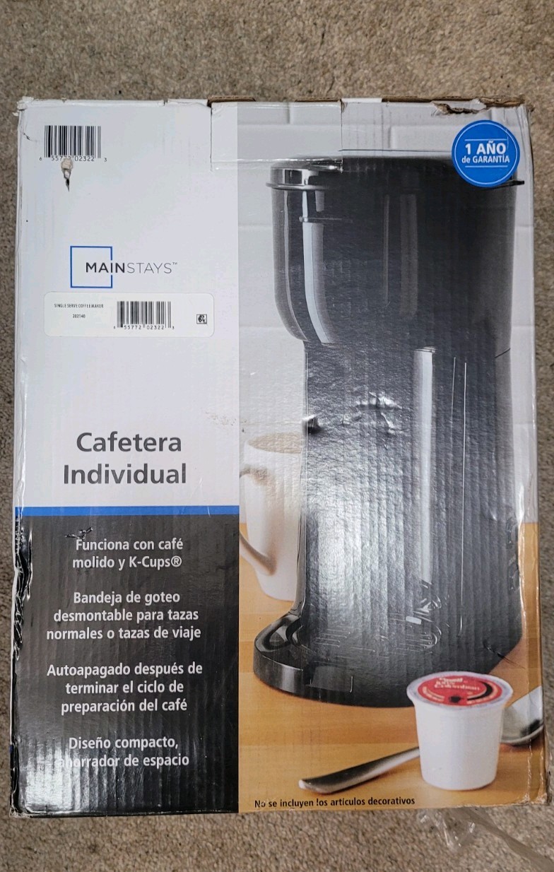 Mainstays Single Serve Dual Brew Coffee, Black, MODEL 202140
