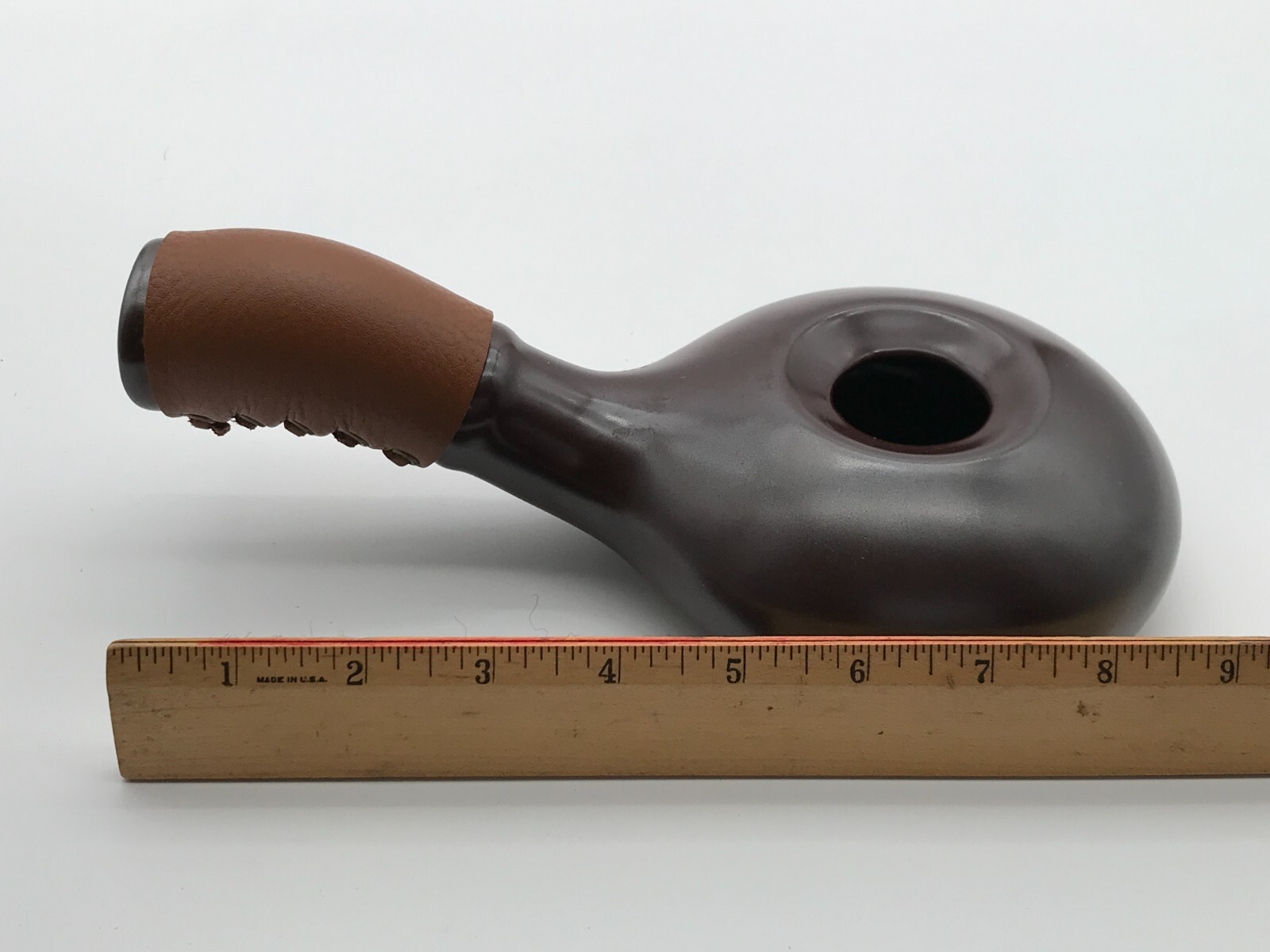 Nuvo Eco Ceramic Coffee Bean Roaster Brown Leather Strap Handle Korea