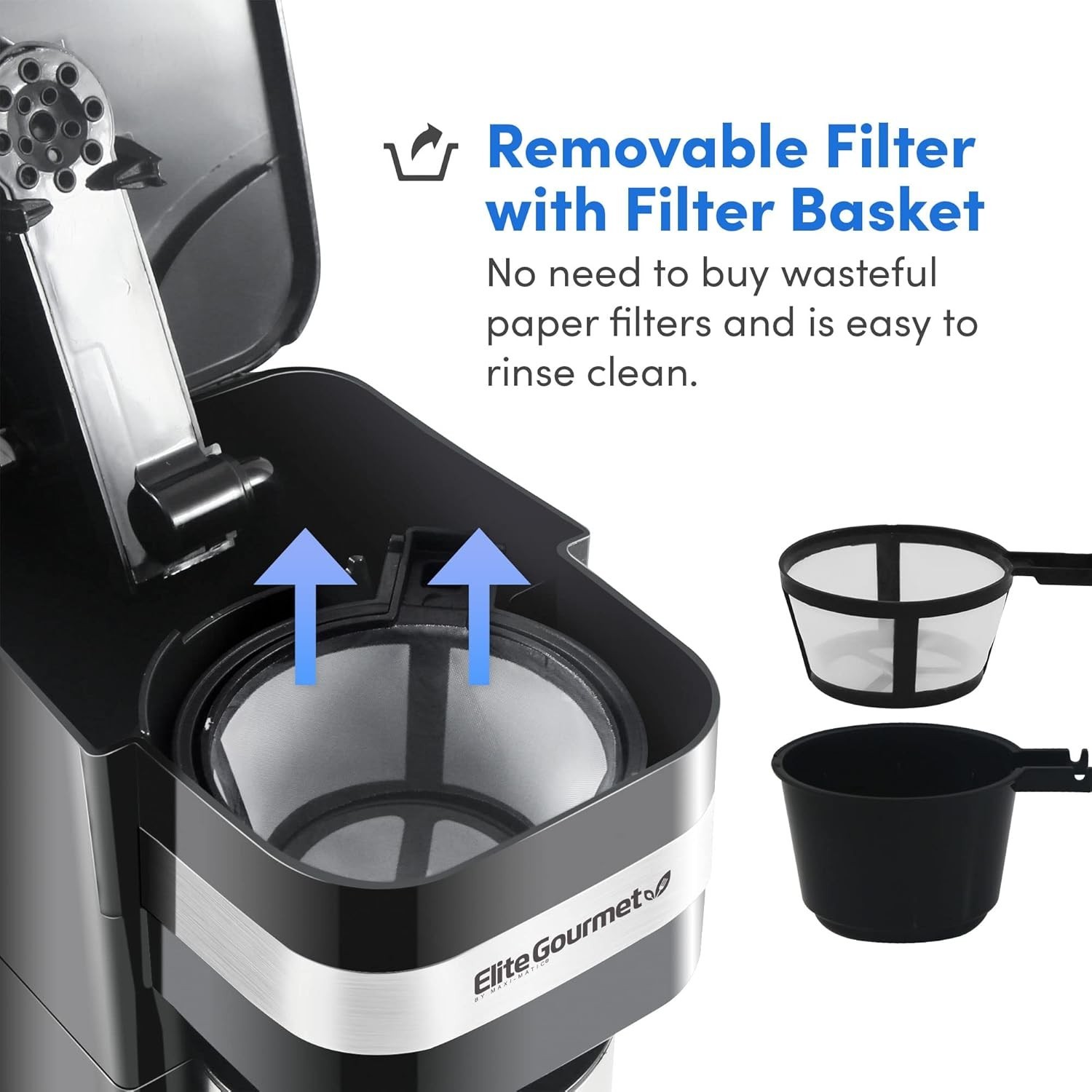 Mainstays Single Serve Dual Brew Coffee Maker K-Cup & Ground Coffee Black 202140