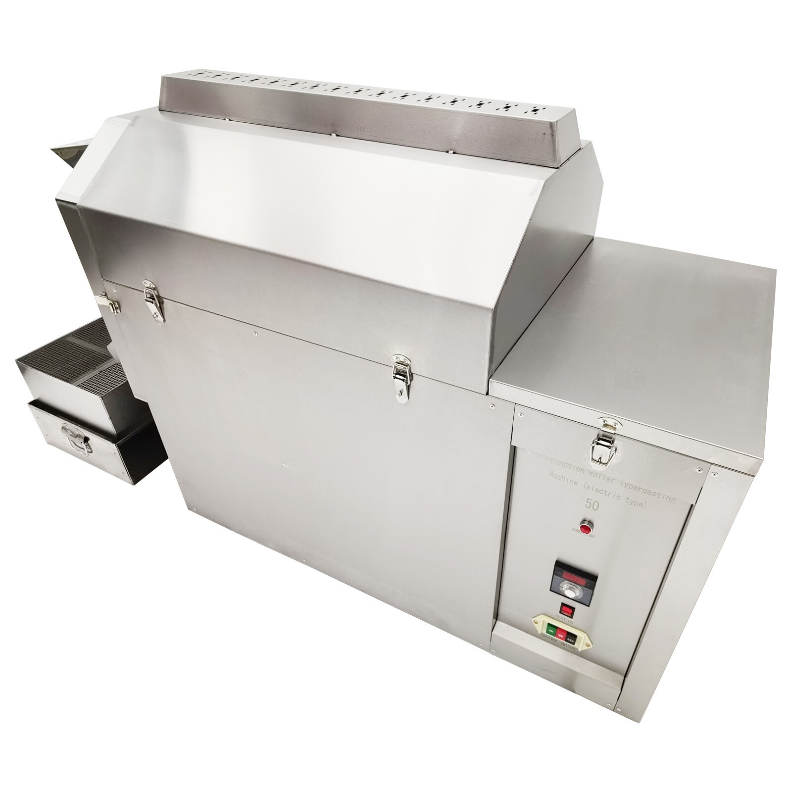 Commercial Automatic Drum Roaster Electric for Nut Coffee Bean Roasting 220V 3PH