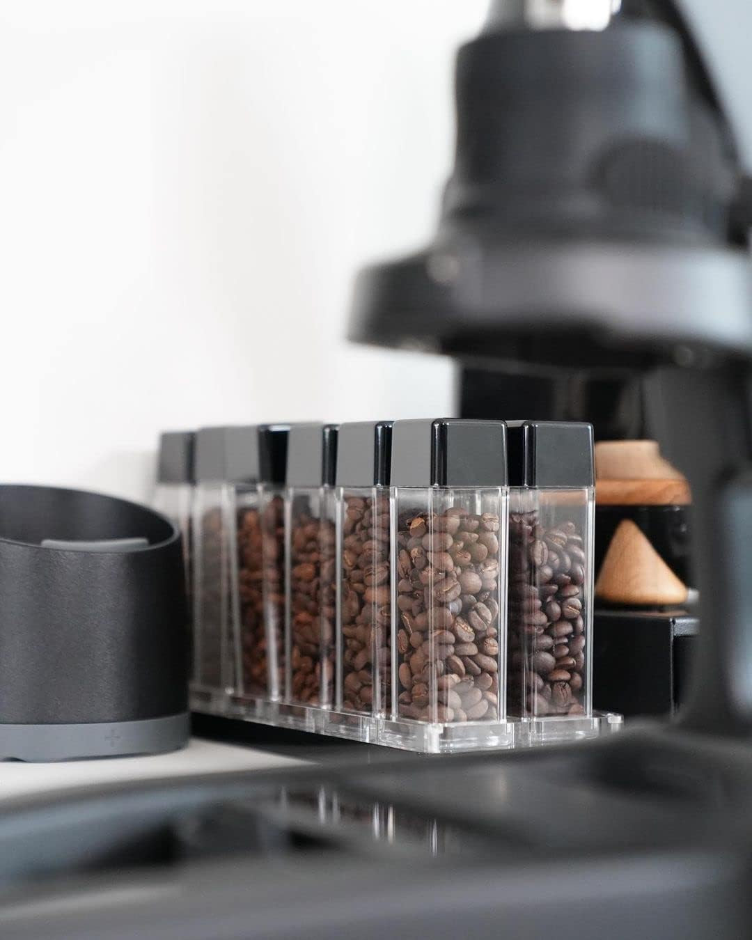 12 Tubes Coffee Bean Cellars with Stand & Hopper – Single Dose Coffee Bean Va…