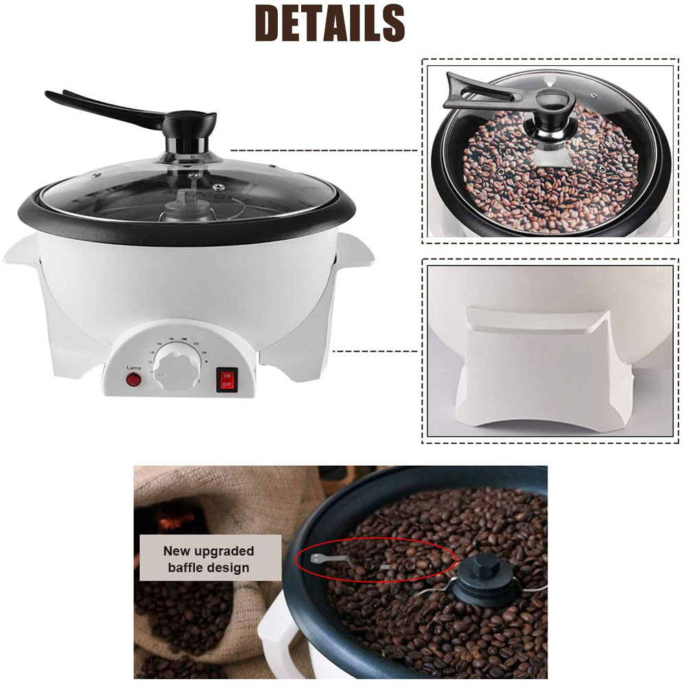 750G Electric Coffee Bean Roasting Machine Household Coffee Roaster Baker 110V
