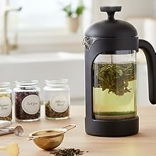 French Pr Coffee Maker 12 Ounce with Heat Resistant Borosilicate
