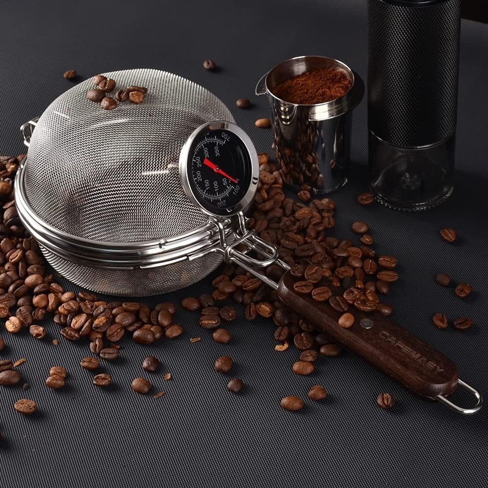 Home Coffee Bean Roaster Tool – Portable Stainless Steel Handy Coffee Roaster…