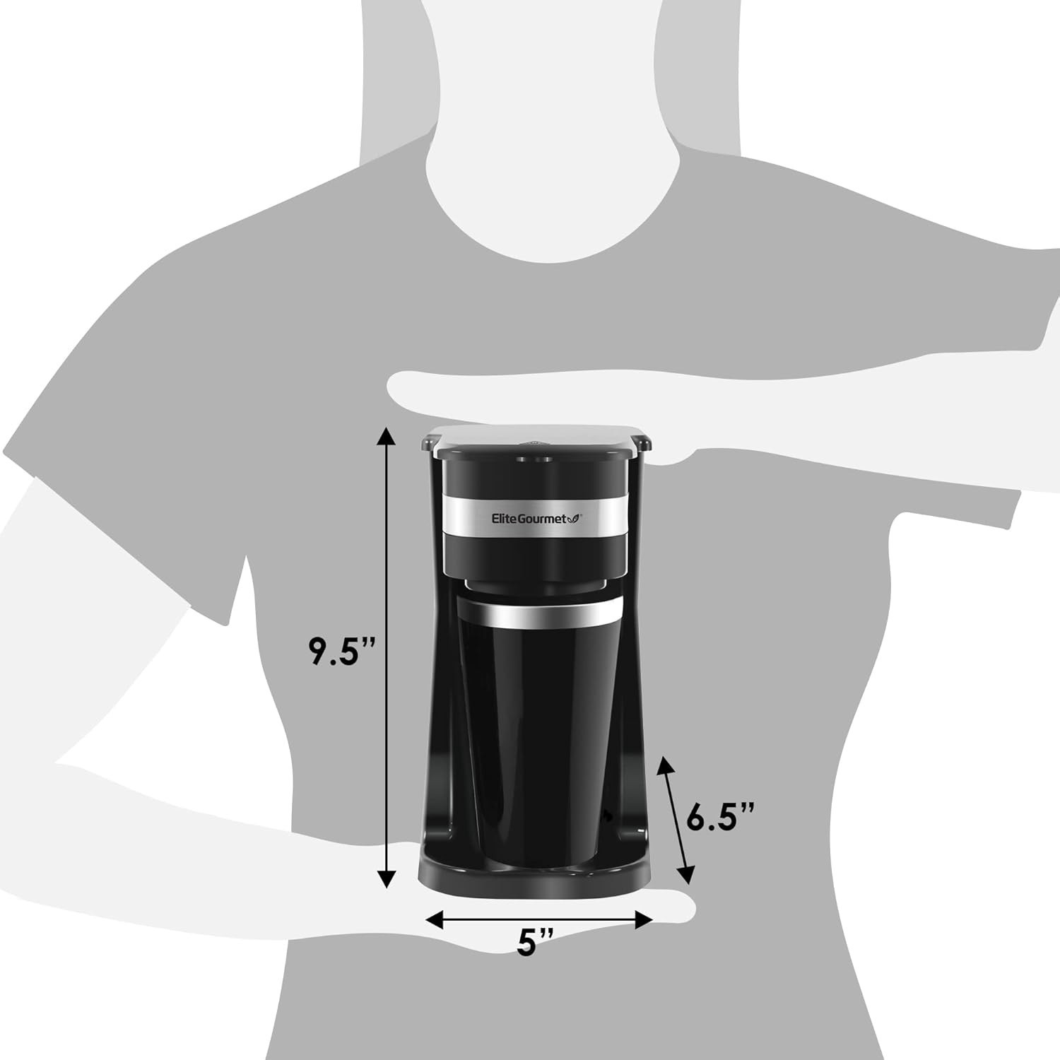 Mainstays Single Serve Dual Brew Coffee Maker K-Cup & Ground Coffee Black 202140
