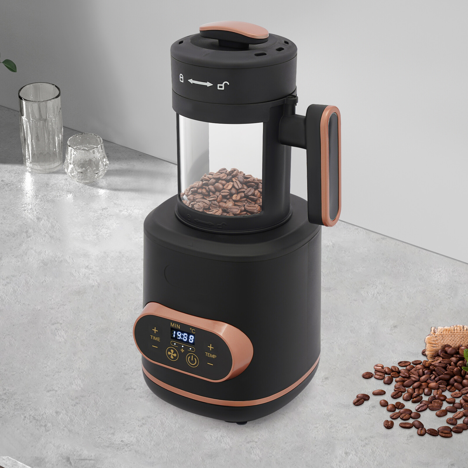 Electric Coffee Bean Roaster Machine Coffee Bean Roaster Roasting Home Use