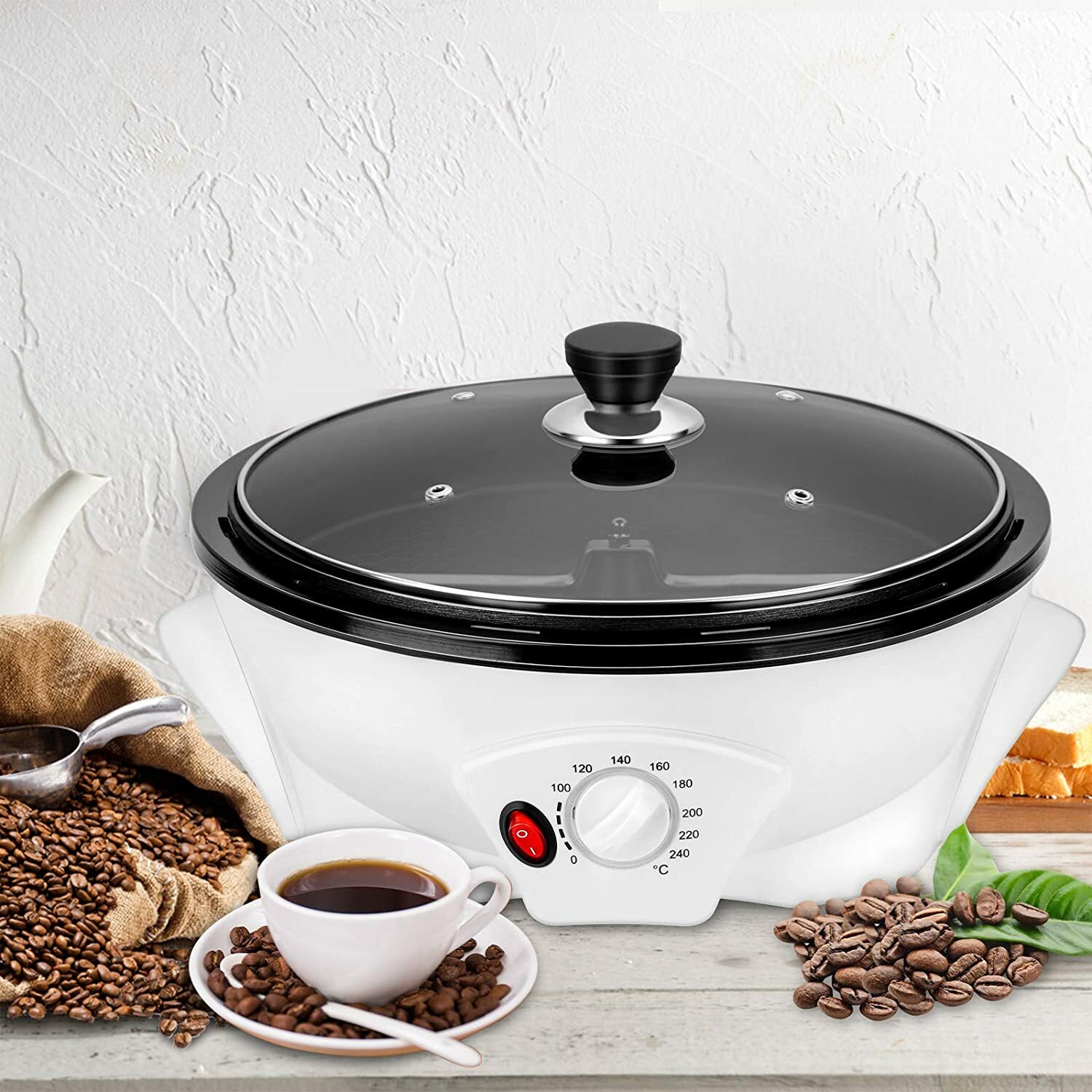 Coffee Roaster Machine,800g Non-Stick Electric Coffee Bean Roaster for Home Use