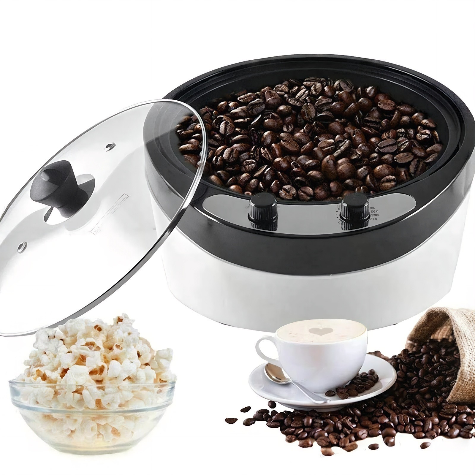Electric Coffee Bean Roaster for Home Use 800g Capacity Temperature Control