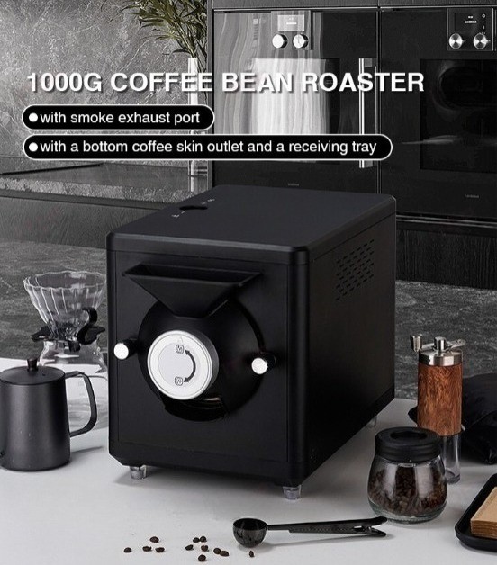 Small 1500g Baking Capacity Silent Motor Coffee Roaster 110V/220V Commercial
